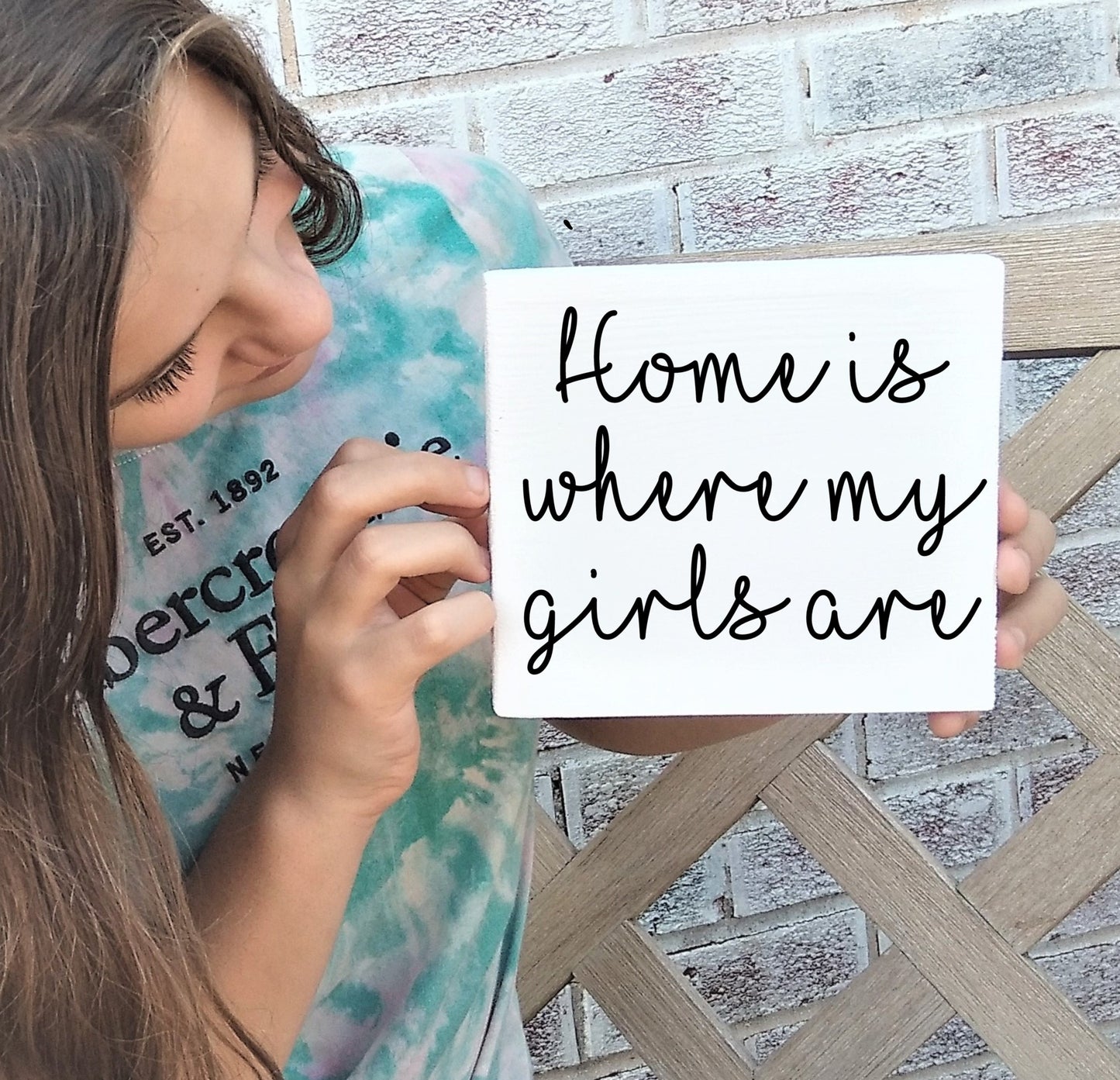Dad gifts, dad christmas gifts from daughter,Dad gift from daughter, girl dad gifts, , Home is where my girls are sign, dad birthday gift