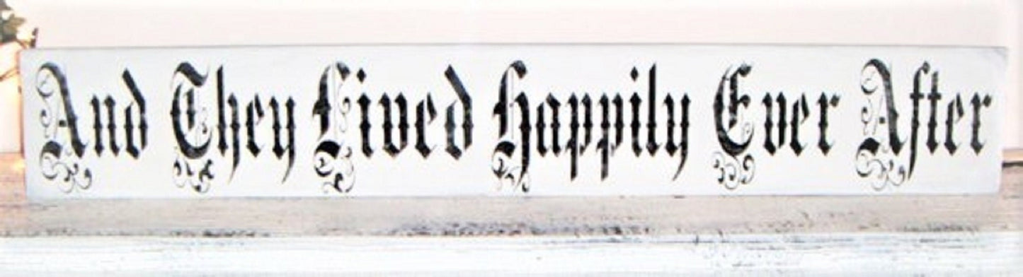 Victorian wedding, And they lived happily ever after sign, Victorian wedding decor, shabby chic wedding decor, gothic wedding decor