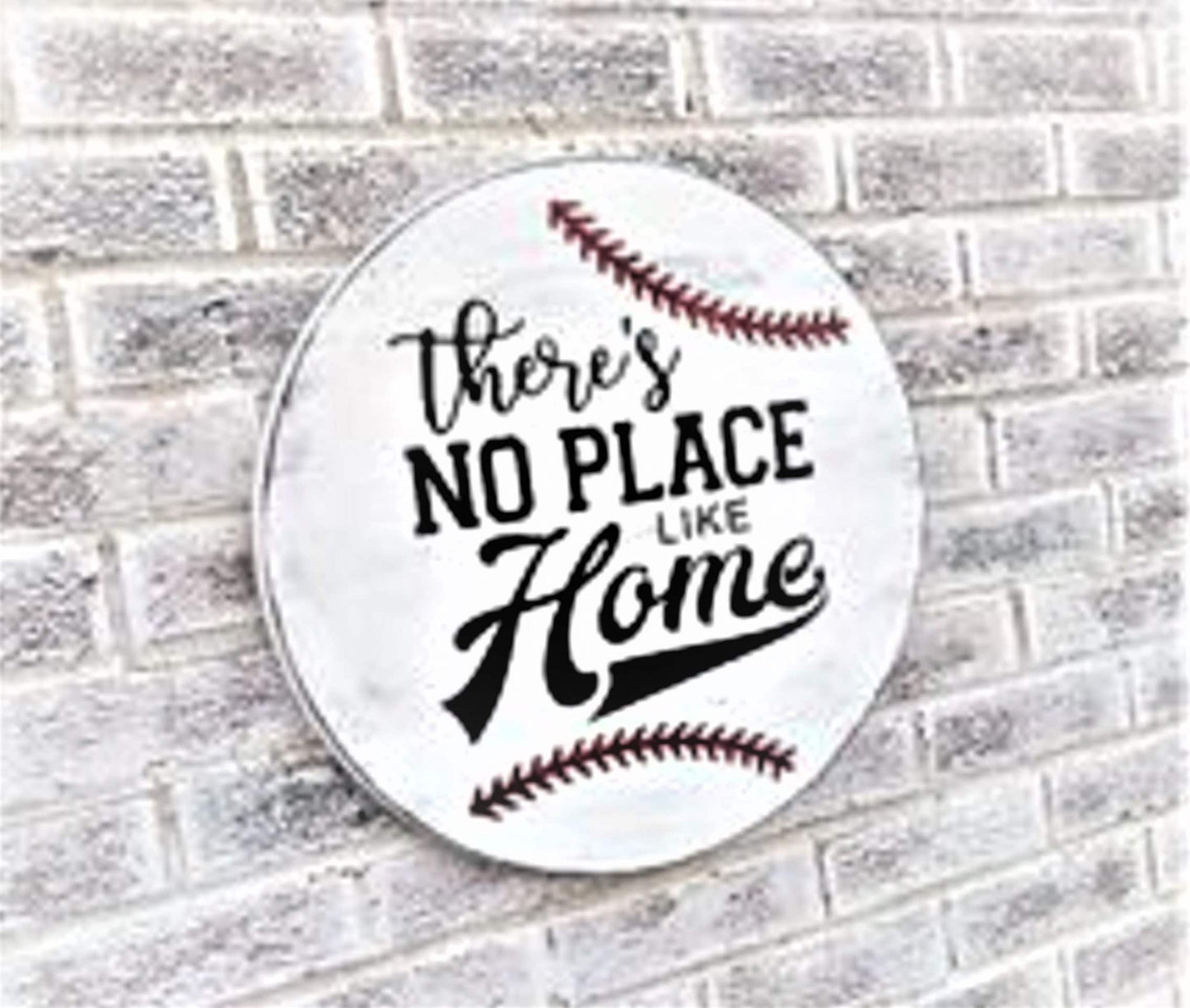 Front door sign baseball, front door decor baseball, baseball decor for nursery, sports nursery, There's no place like home baseball sign