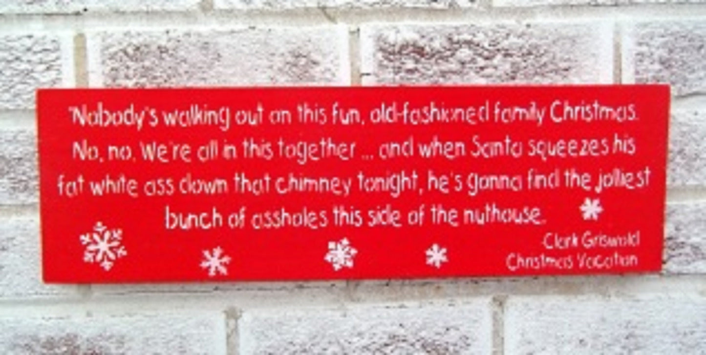 Clark Griswold Sign, Jolliest Bunch Sign, Funny Christmas gifts, Christmas vacation decor,funny christmas sayings Griswold family christmas