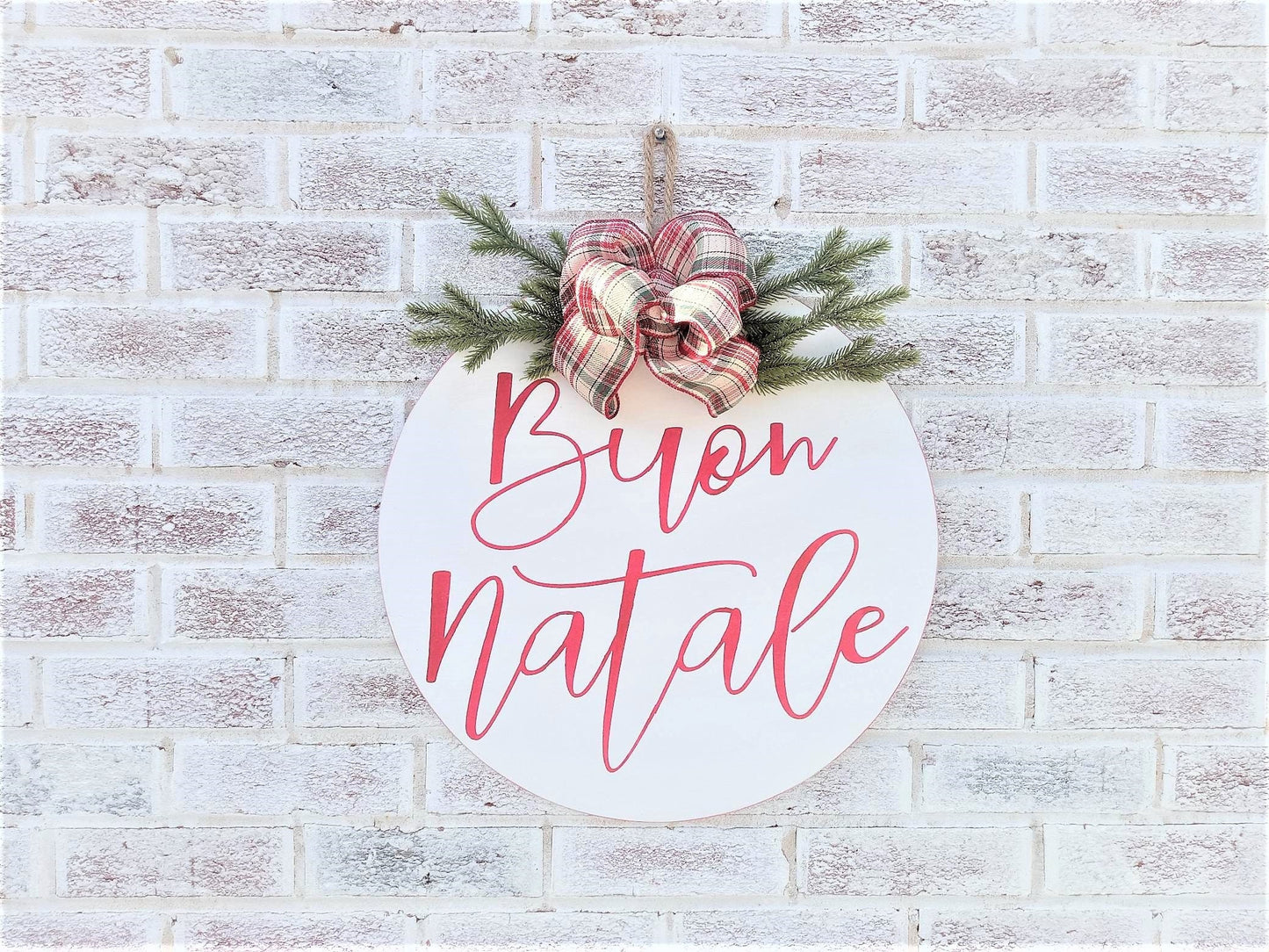 Italian Wall Art, Italian Gifts, Italian wall decor, Buon Natale Sign for front door, Merry Christmas sign, Italian wall art sayings