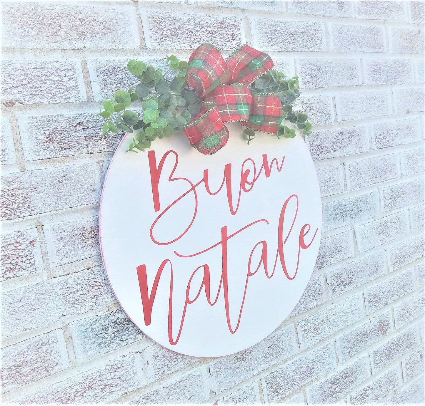 Merry Christmas sign, front door decor Christmas, Buon Natale sign,, Merry Christmas front door sign, Italian gifts, front door wreath
