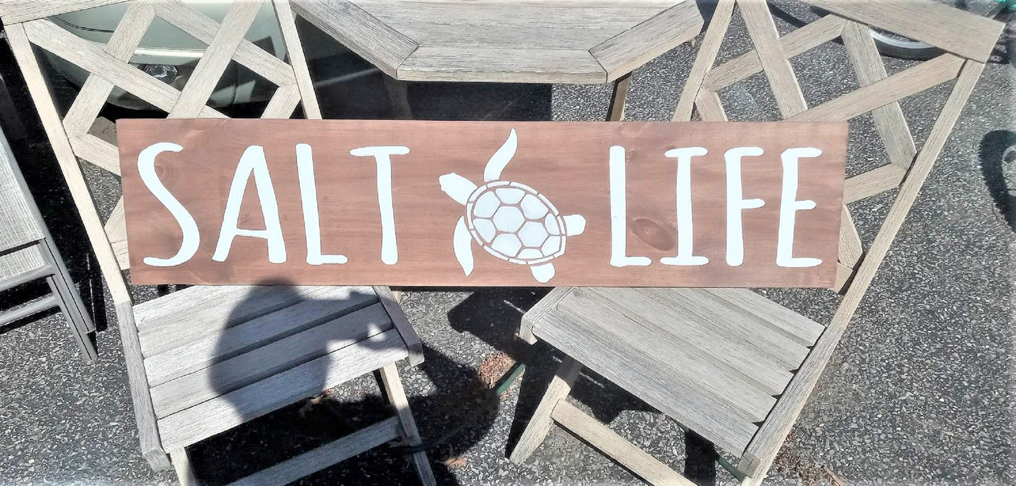 Salt, Life, sign, Sea Turtle wall art, sea turtle gifts, beach art, beach wall decor, beach signs, turtle gifts, turtle gifts for woman