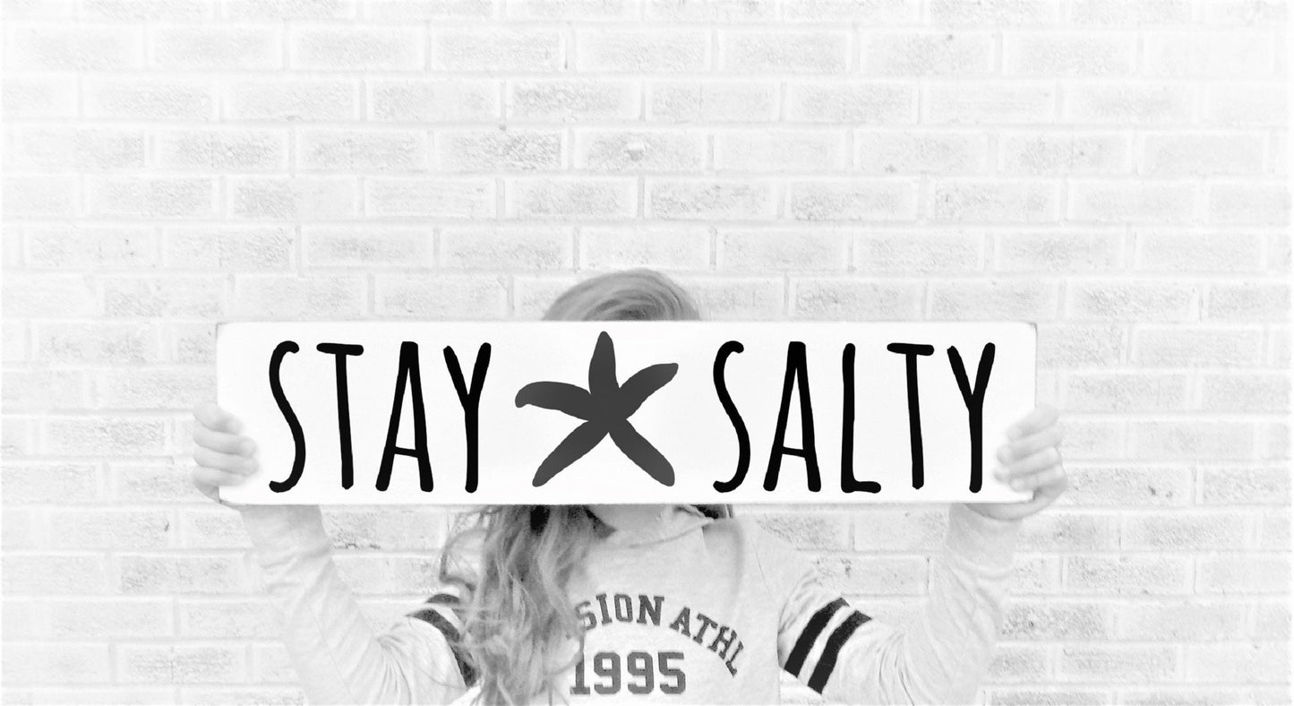 Stay Salty sign, Beach decor for home, Beach signs, Beach decor wall art, Starfish decor, Beach house signs, beachy decor, Beach house decor