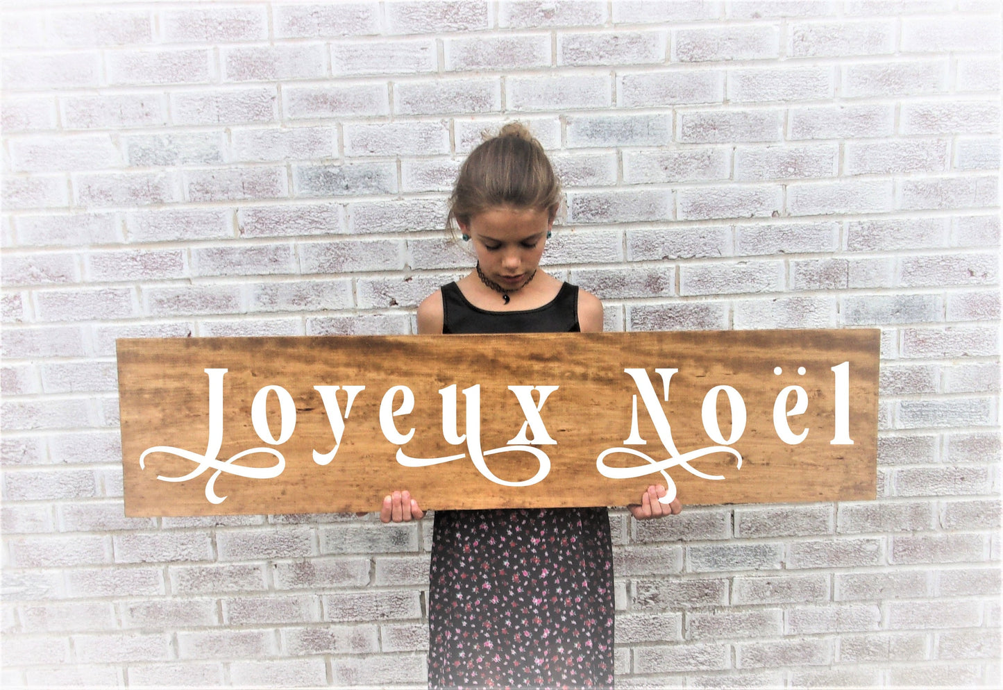 Joyeux Noel sign, Merry Christmas sign, French, French country Christmas sign, Christmas decor, Shabby chic Christmas decor, tiered tray
