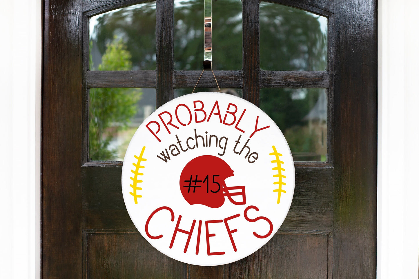Chiefs door hanger, Kansas City ,Chiefs, Mahomes,Kansas City ,Chiefs door decor, chiefs gifts, chiefs, football,Kansas city, Kansas Nebraska