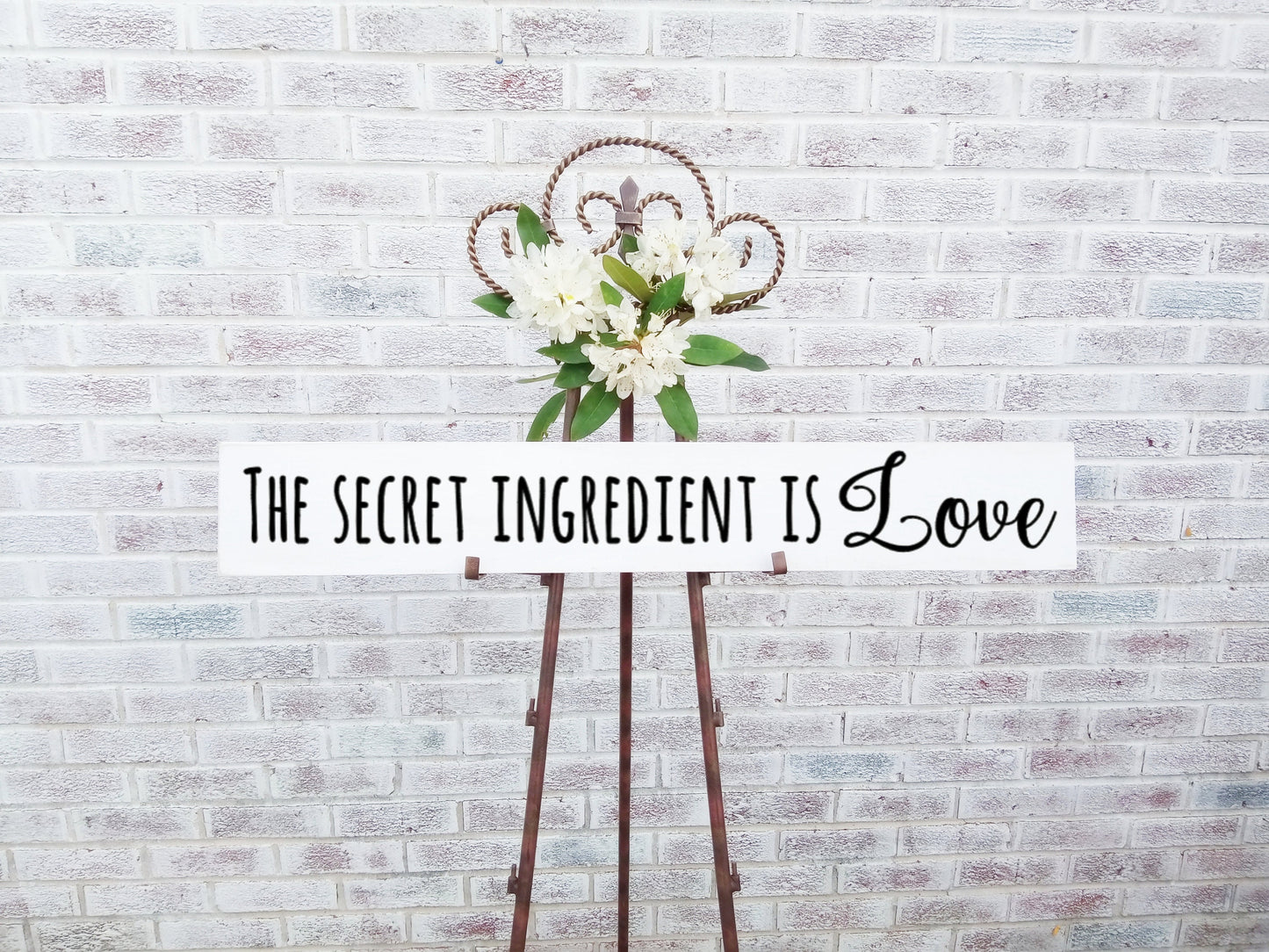 Secret ingredient is Love sign, Farmhouse kitchen wall art, kitchen wall decor, chef gifts, cook gifts, cooking gifts, baker gift, culinary