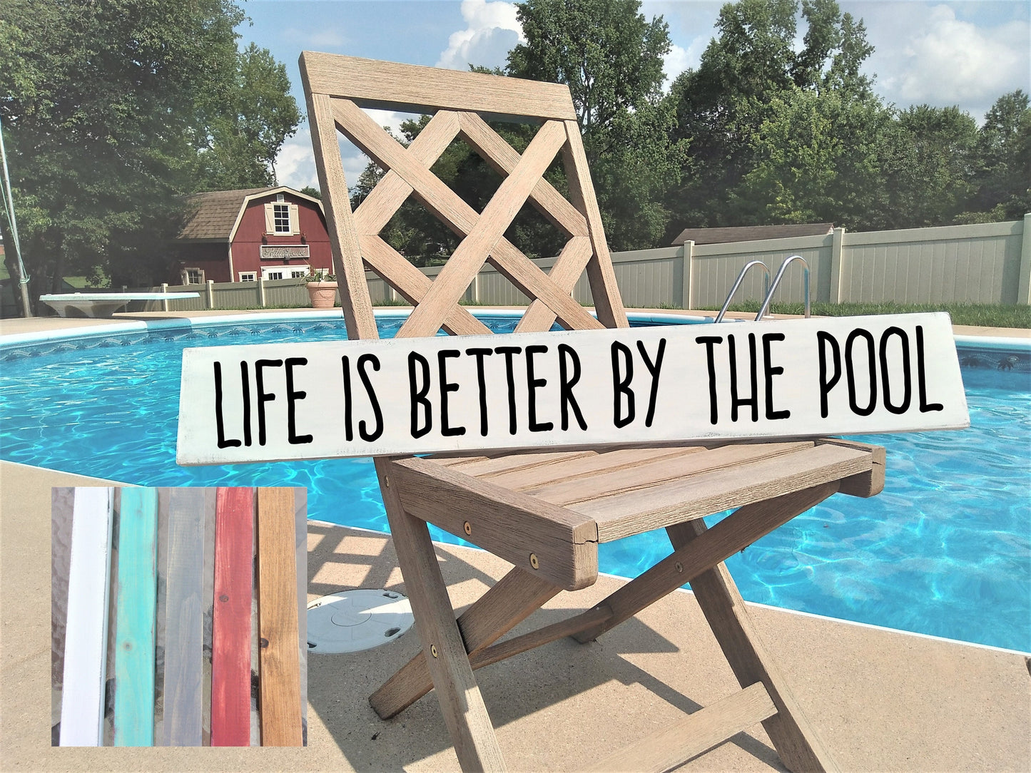 Life is better by the pool sign, Swimming Pool Decor, Life is better by the pool decor, Rustic Wood Pool Signs, Pool decorations