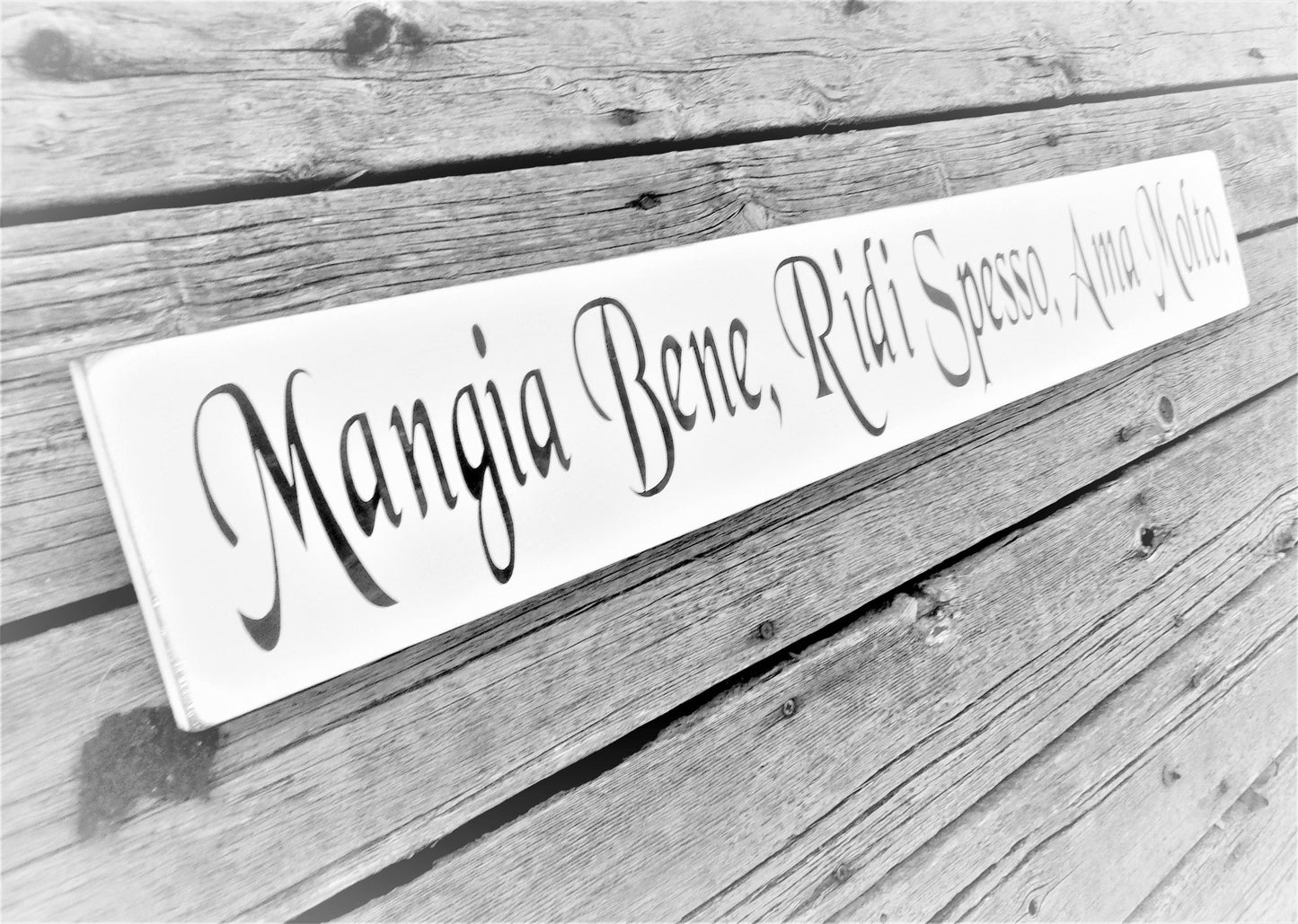 Mangia Bene sign, eat well laugh often love much, IN iTALIAN, Mangia sign, Eat sign, mangia wood sign, mangia kitchen sign, tuscan kitchen