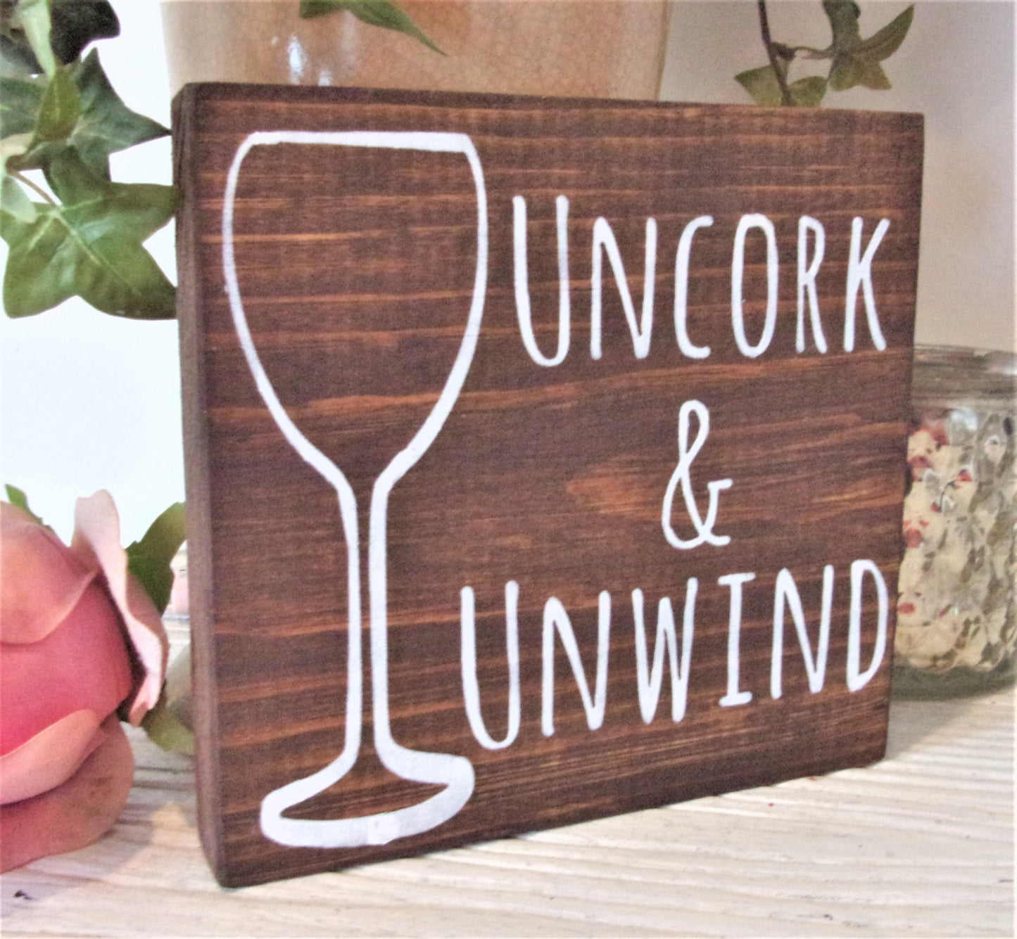 Uncork and Unwind sign Wedding bar sign, country wedding bar decor, rustic wedding bar sign, wedding bar decor, bar signs wedding,farmhouse