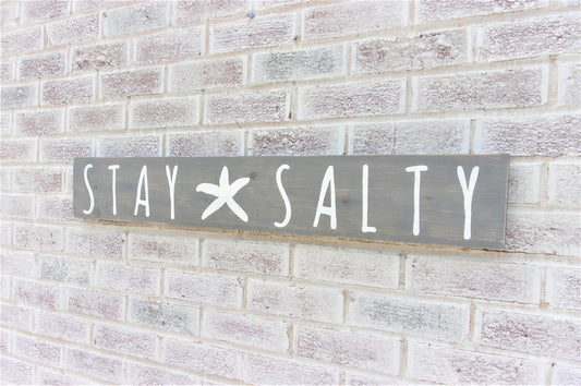 Stay Salty sign, Beach decor for home, Beach signs, Beach decor wall art, Starfish decor, Beach house signs, beachy decor, Beach house decor