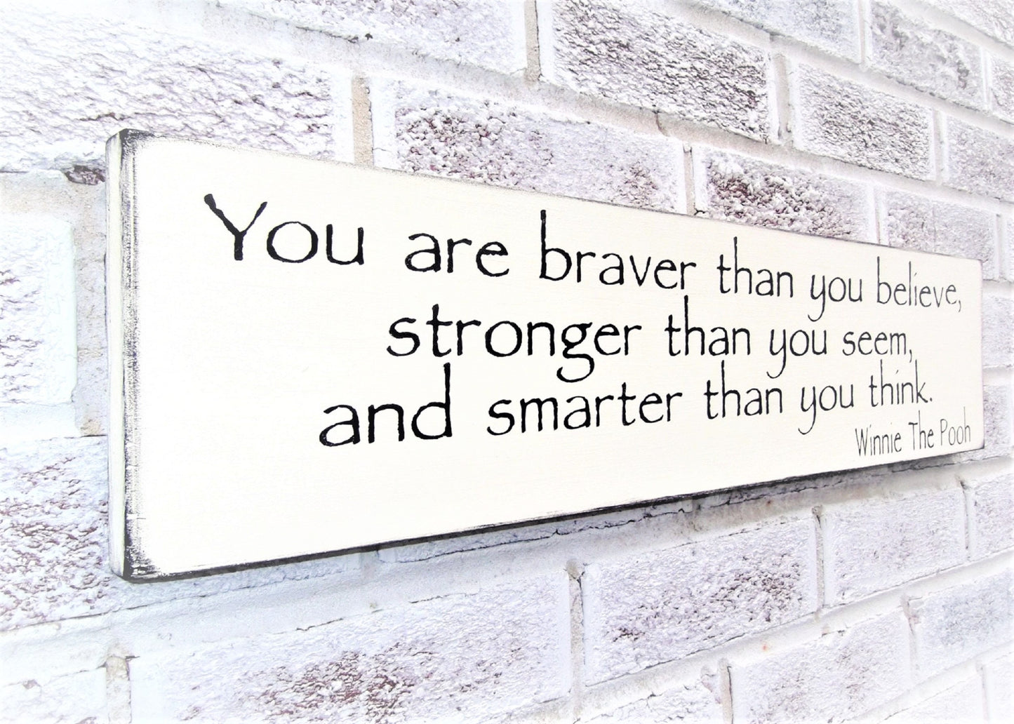 You are braver than you believe, Winnie the Pooh quotes, Winnie the Pooh Nursery sign, You are braver sign,autistic child, autism mom