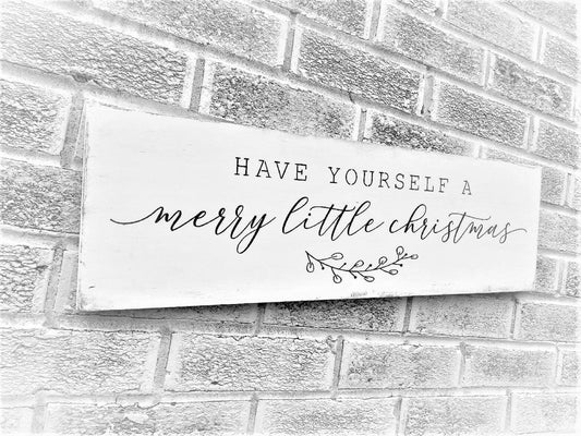 Farmhouse Christmas Decor, Mantle decor Christmas, Farmhouse Christmas sign, Have yourself a merry little Christmas, mantle decor farmhouse