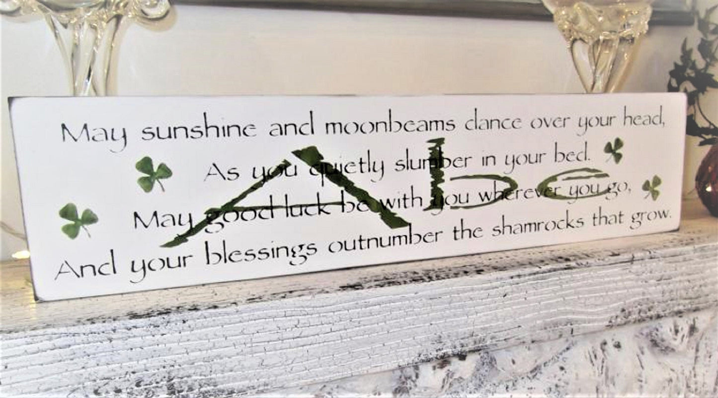 Irish blessing for baby, personalized baby gifts, baby shower gift for boy, Irish blessing sign, Irish baby blessing, Irish nursery decor