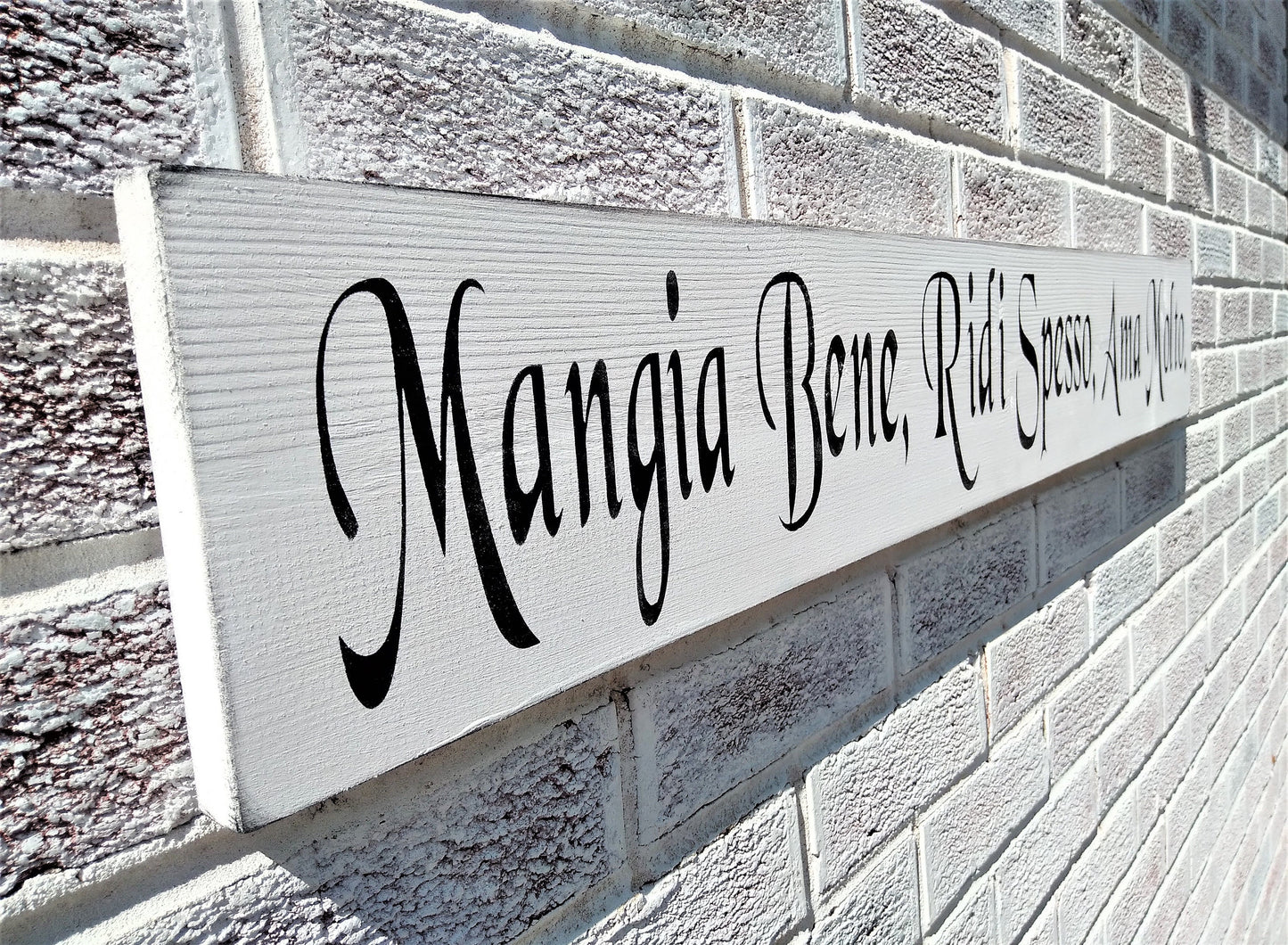 Mangia Bene sign, eat well laugh often love much, IN iTALIAN, Mangia sign, Eat sign, mangia wood sign, mangia kitchen sign, tuscan kitchen