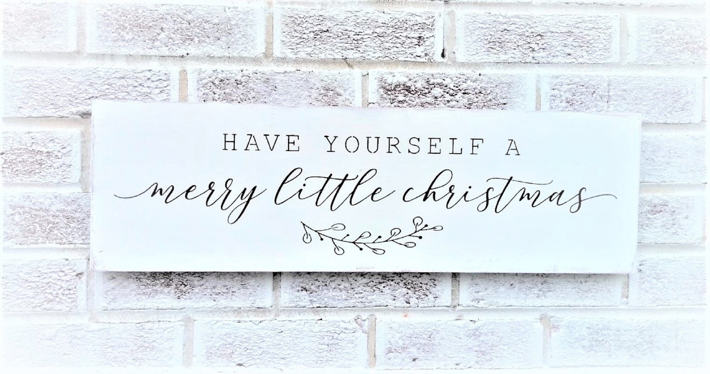 Farmhouse Christmas Decor, Mantle decor Christmas, Farmhouse Christmas sign, Have yourself a merry little Christmas, mantle decor farmhouse