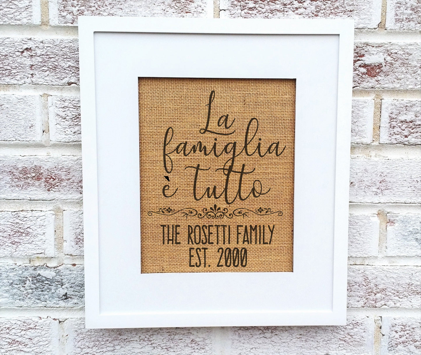La Famiglia e Tutto sign, personalized gifts, Italian gifts, Family sign, family name sign, Italian wall art, Italian mother gift,Christmas