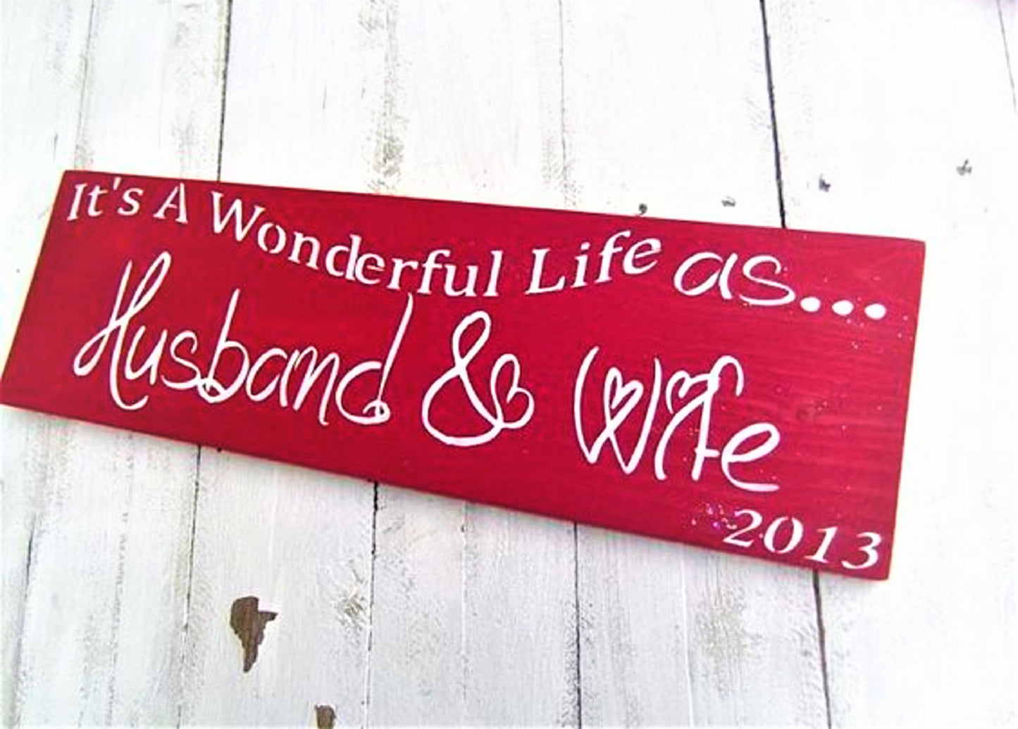 It's a Wonderful Life sign, First Christmas married, Christmas Wedding Decor, Christmas Wedding Signs, first christmas as mr and mrs,