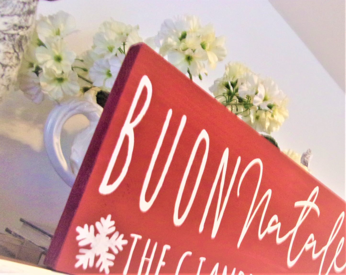 Merry Christmas sign, Buon Natale sign, Personalized family gift, Italian Merry Christmas sign, Christmas family name sign, Italian gifts
