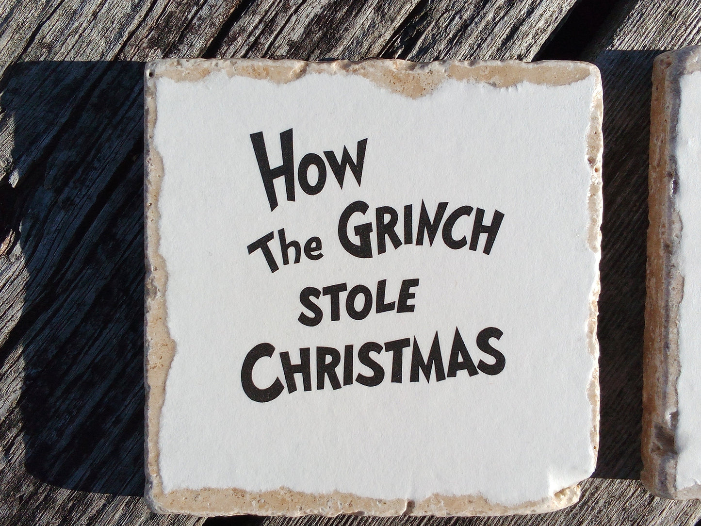 Gift for her, Gift for her Christmas, Christmas decor, unique gifts,book coasters, Grinch,coffee table decor,scrooge, christmas vacation
