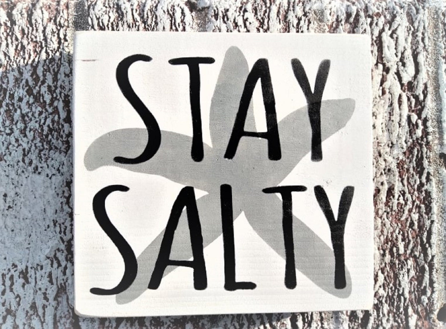 Beach signs decor, Mini signs beach, Stay Salty sign, tiered tray beach decor, beachy signs,starfish decor.small signs with sayings,minature