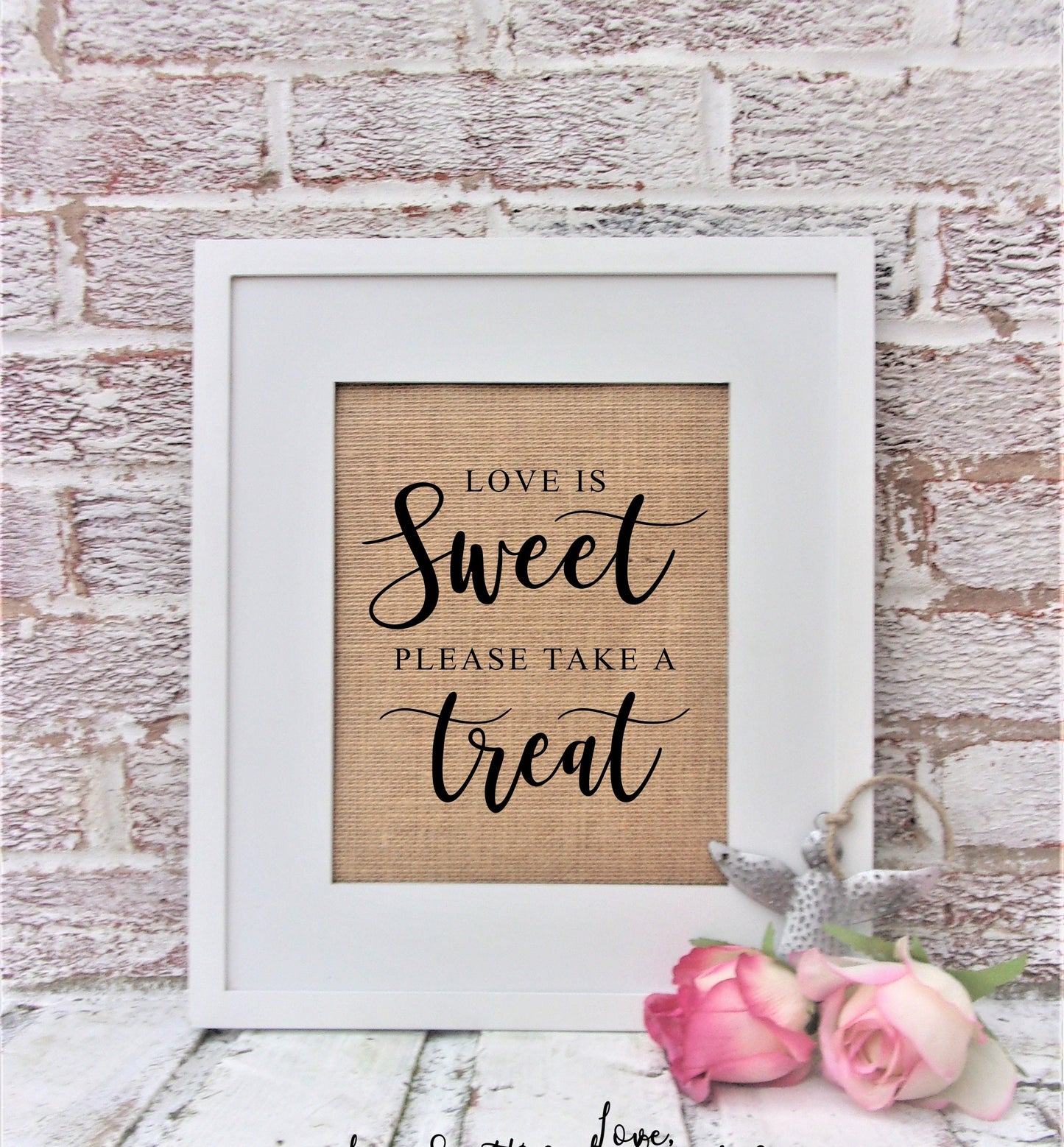 Love is Sweet sign, Candy Bar sign wedding, Candy Buffet sign, Cupcake wedding sign, cookies wedding favor, wedding reception decorations