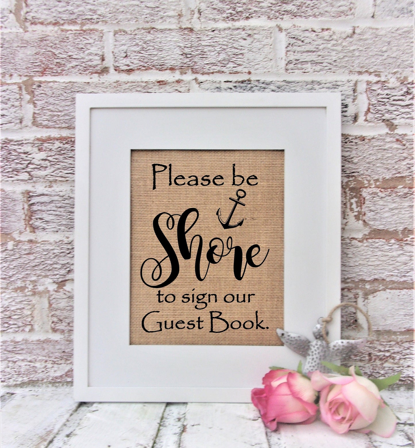 Shore Wedding Decor, Jersey Shore wedding, Be Shore to sign our, guest book sign,beach wedding, nautical wedding,Anchor, Starfish, wedding