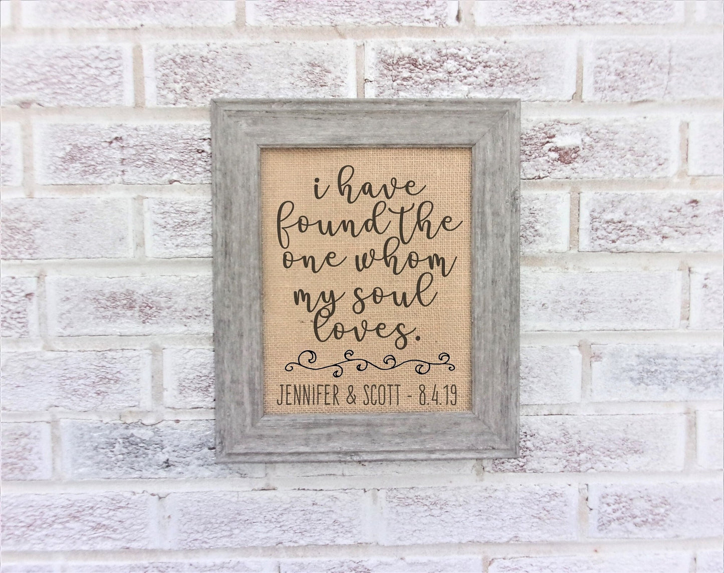 I have found the one whom my soul loves sign, personalized wedding signs, 1 Corinthians 13 sign, wedding signs, scripture art, customized