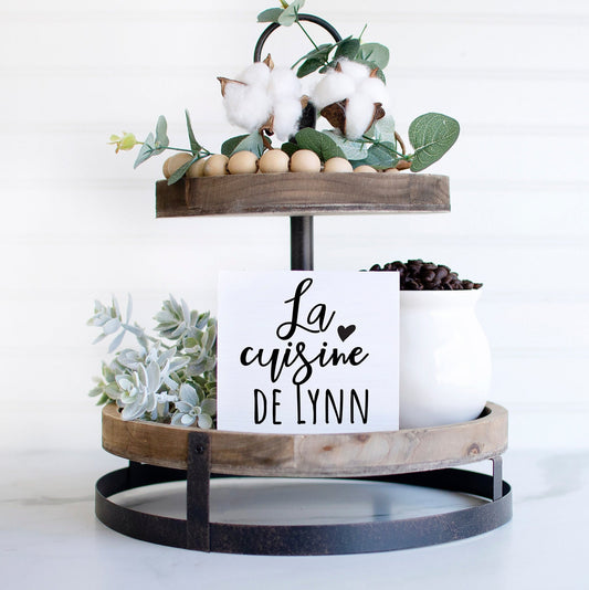La Cuisine sign, French kitchen sign, kitchen name sign, kitchen name plaque, French country kitchen decor, shabby chic kitchen decor