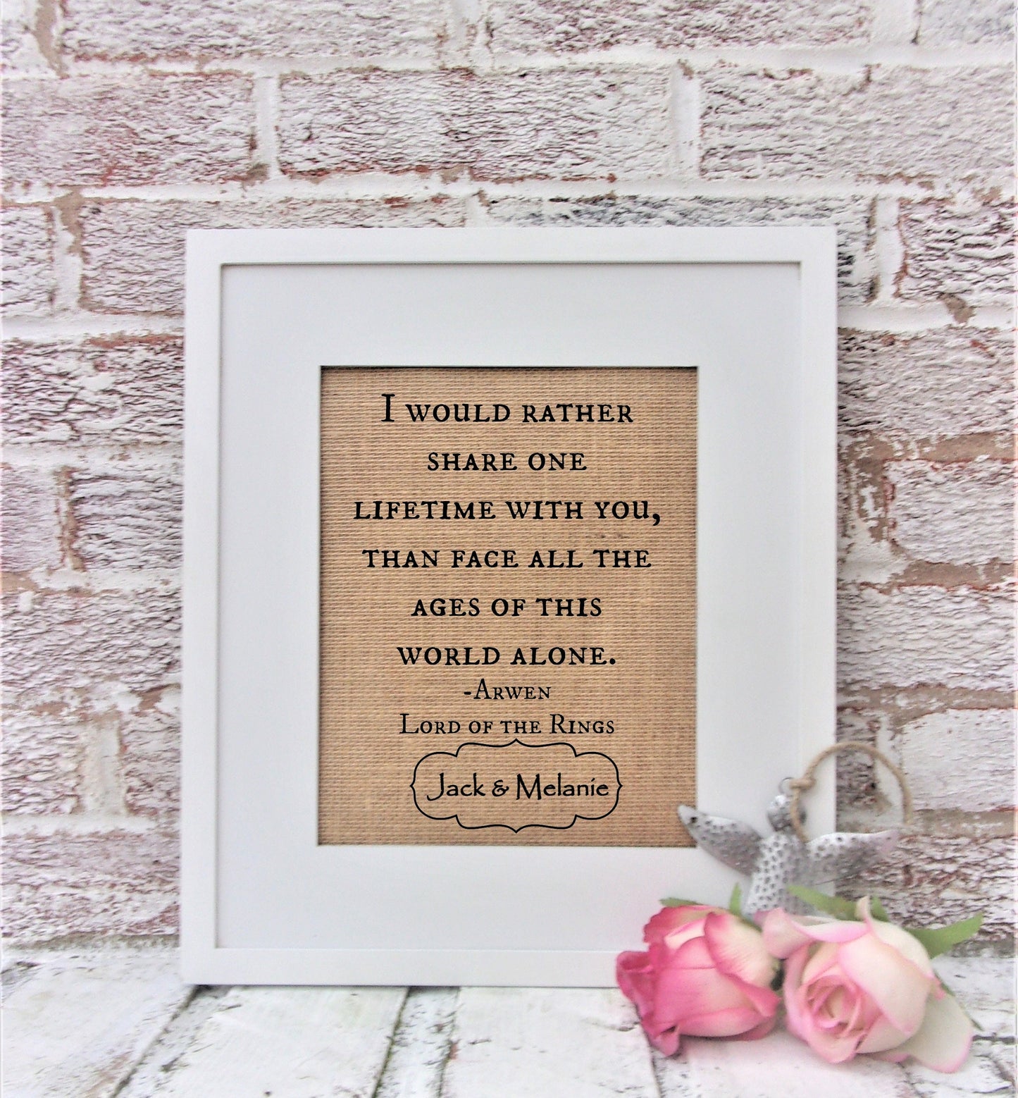 Lord of the Rings gift, Lord of the Rings wall art, Geeksatlarge, Geek gifts, Nerd gifts, Romantic gifts, romantic quotes, Arwen and aragorn