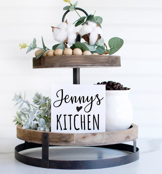 Kitchen name sign, personalized kitchen name signs, kitchen name plaque, personalized gifts for her, personalized birthday gift, Mom gifts