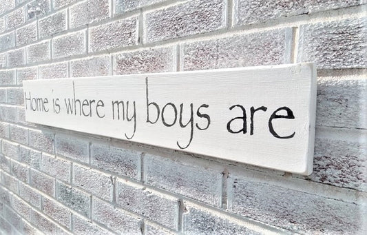 Home is where my boys are sign, gift for mom from son, boy mom gift, mom of boys gift, mother of boys gift, mom gift ideas,personalized