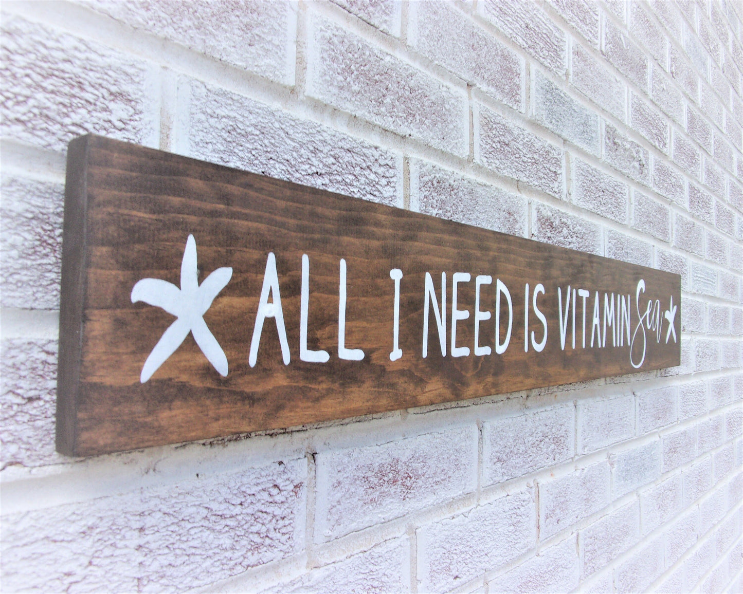 All I need is vitamin sea sign, beach signs, beachy signs, beachy decor, beach house wall art, beach house wall decor, wood beach signs