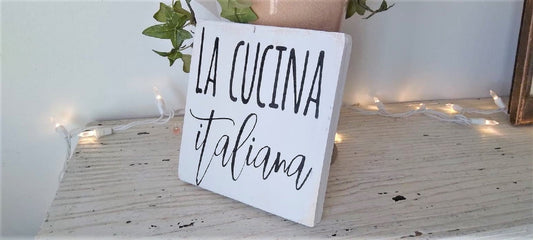 Italian Kitchen Sign, La Cucina sign, La cucina Italiana,  Italian kitchen decor, Italian kitchen signs, Italian gifts, Italian mom gift