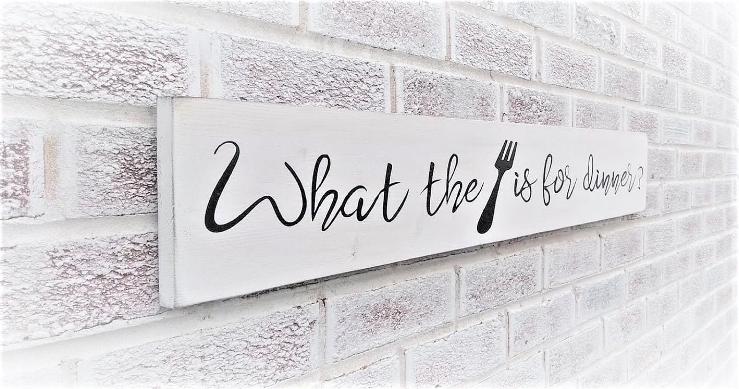 Funny Kitchen Signs, What the fork, What the fork is for dinner sign, Funny kitchen decor, Funny kitchen wall art, funny housewarming gift