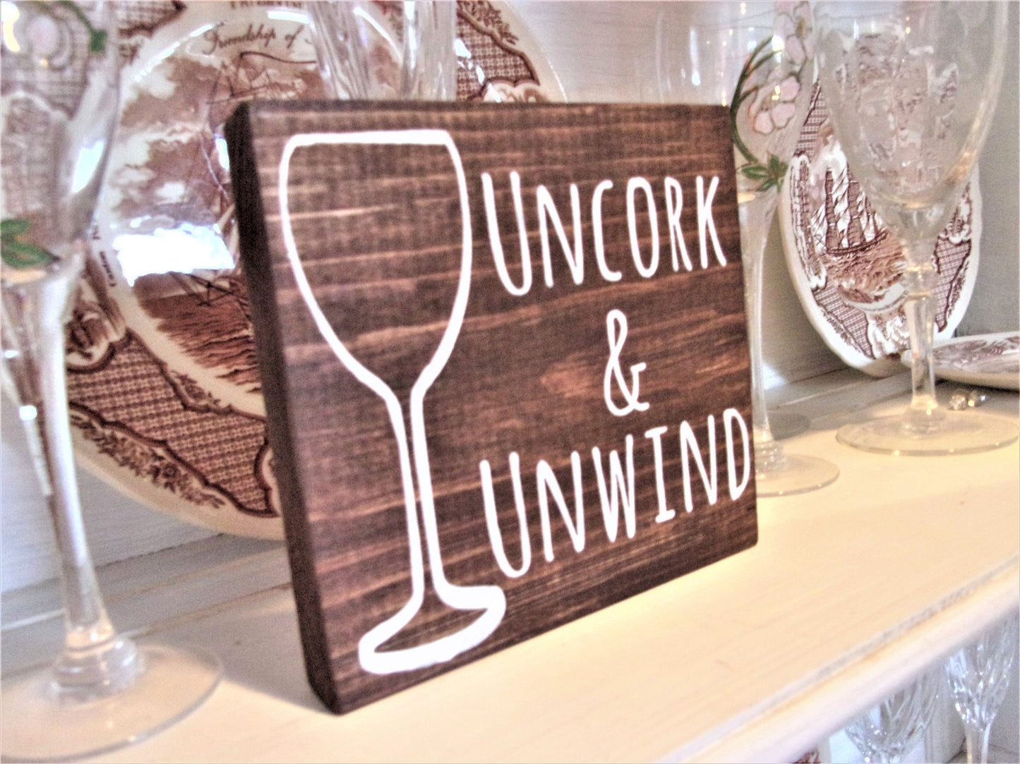 Uncork and Unwind sign Wedding bar sign, country wedding bar decor, rustic wedding bar sign, wedding bar decor, bar signs wedding,farmhouse