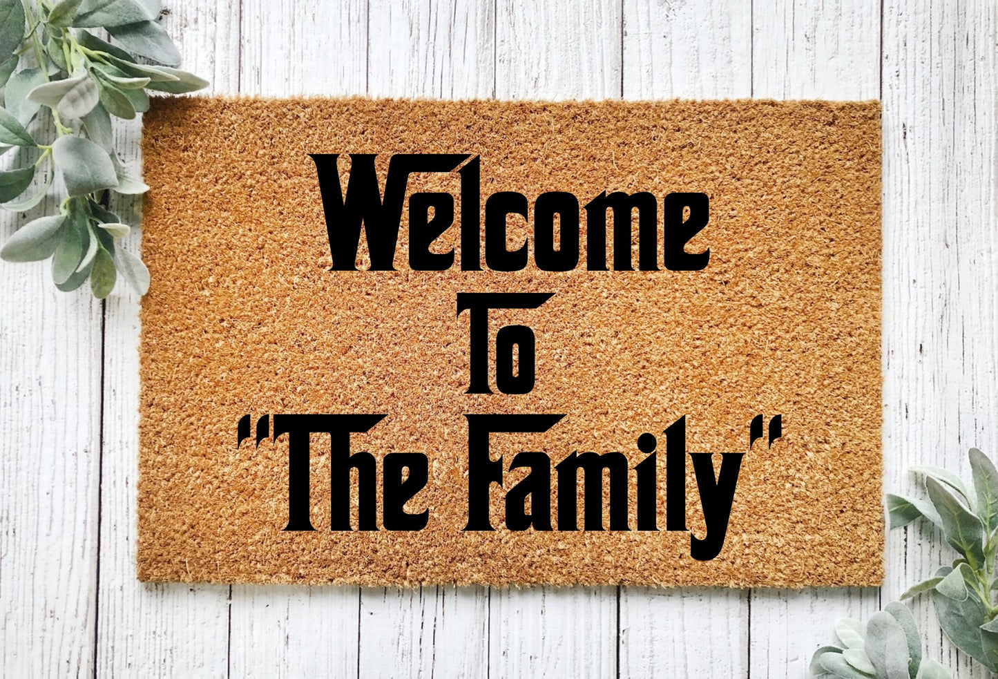 The Godfather gifts, funny door mats, Welcome to the Family, italian gifts for men, Italian signs, Italian decor, The Godfather movie gifts