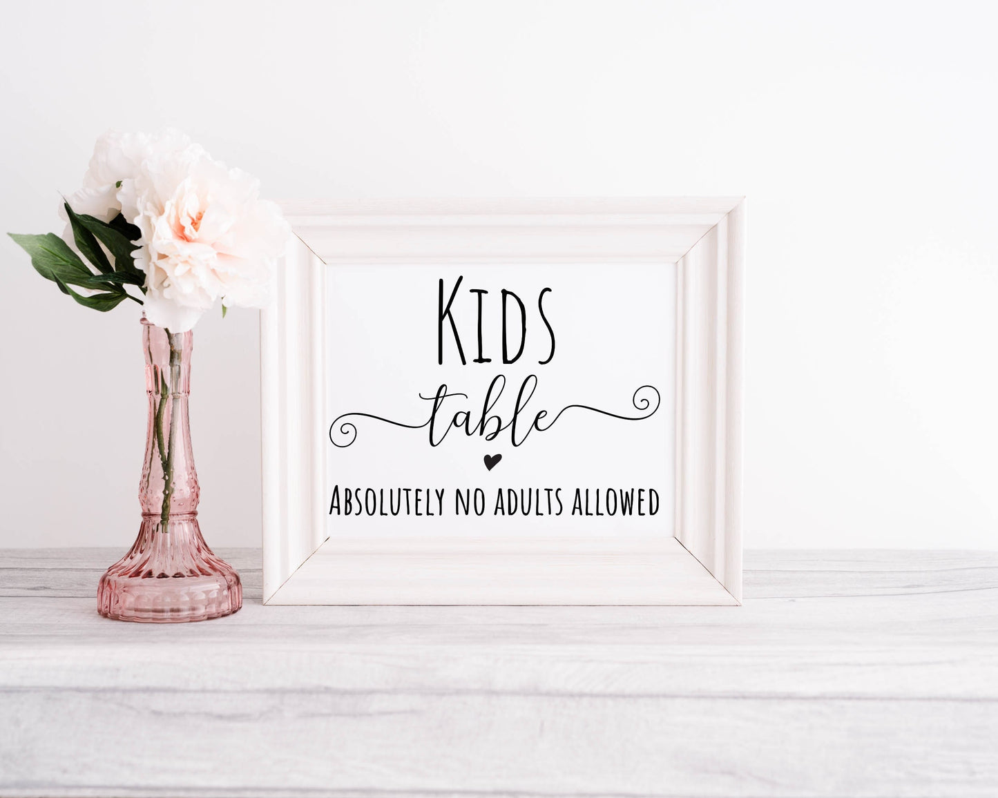 Kids Table Sign, Wedding Signs, Wedding Kids Table Sign, No Adults Allowed, Wedding Table Signs, Wedding Decor Sign, Printable Wedding Signs