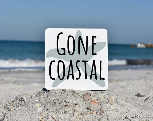 Gone Coastal sign, Coastal wall decor, coastal wall art, Coastal art, Coastal cowgirl,  coastal carolina, coastal decor for home,beach decor