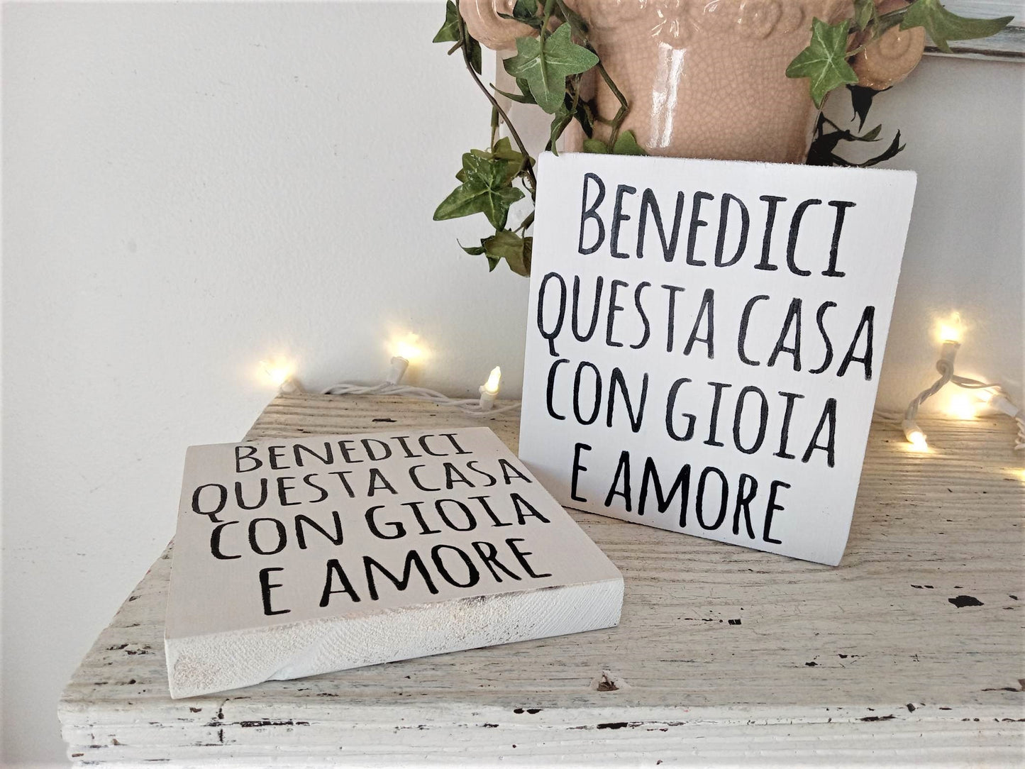 Housewarming gift, New house gift, House blessing sign, Italian gifts for women, Bless this home with love and laughter sign, Italian signs