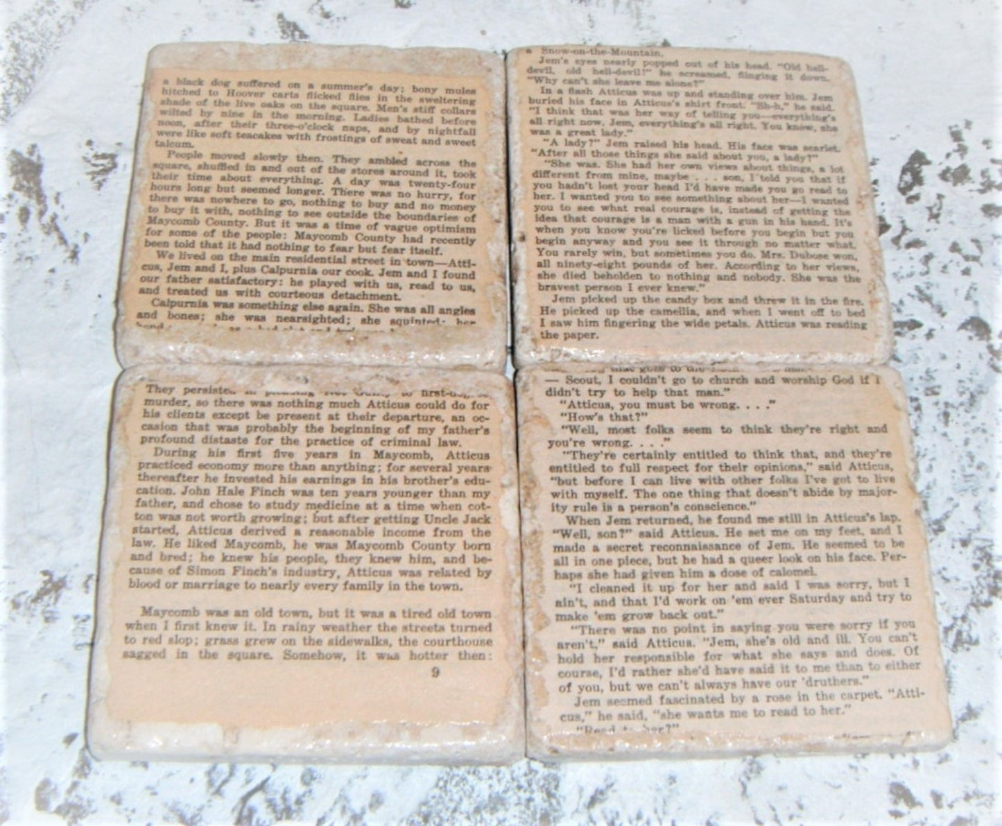 Attorney Gift, Lawyer gift, To Kill a Mockingbird, attorney gift for men, lawyer gift for man,lawyer gift for woman,Harper Lee,book coasters
