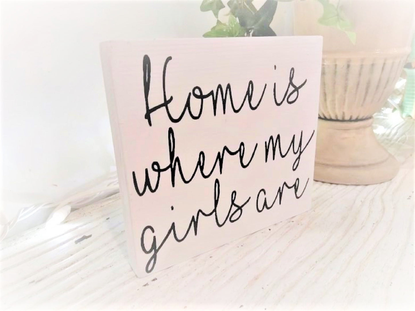 Home is where my girls are sign, girl mom gifts, mom of girls,Mom gifts from daughter, gifts for mom,girl shower gift,wife gift from husband