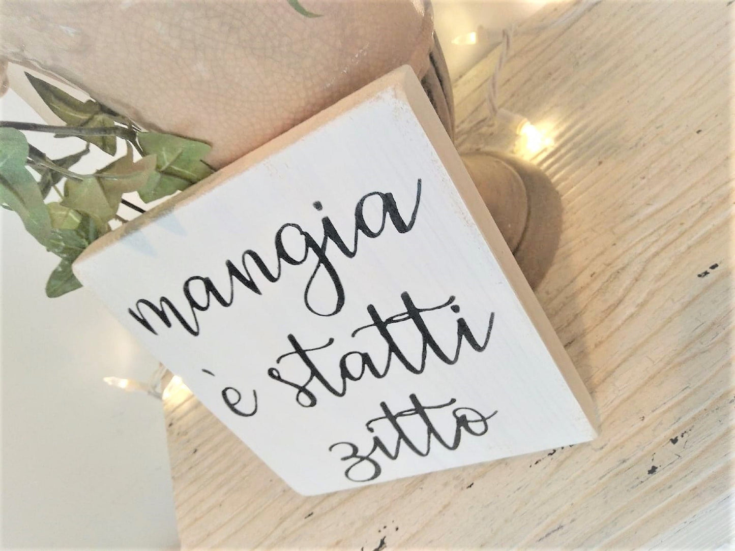 Mangia sign, Shut up and eat sign, IN ITALIAN, Mangia e statti zitto, Eat sign, funny eat sign, Italian kitchen decor, tuscan kitchen decor
