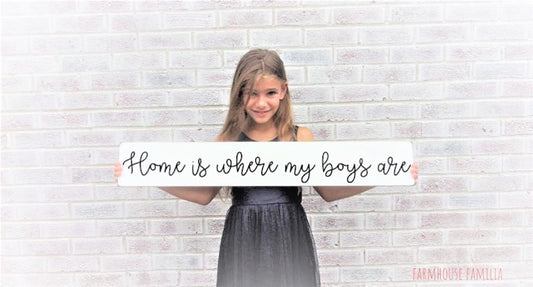 Gift for Mom,  personalized gifts for mom, gift for mom birthda, Mom gift from son, Mom Christmas gift,home is where my boys are sign,