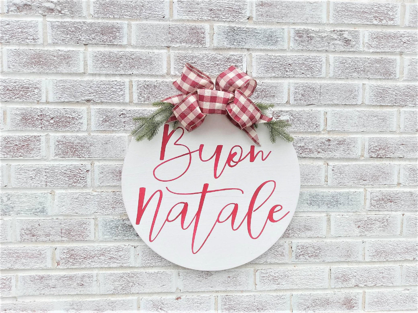 Italian Wall Art, Italian Gifts, Italian wall decor, Buon Natale Sign for front door, Merry Christmas sign, Italian wall art sayings