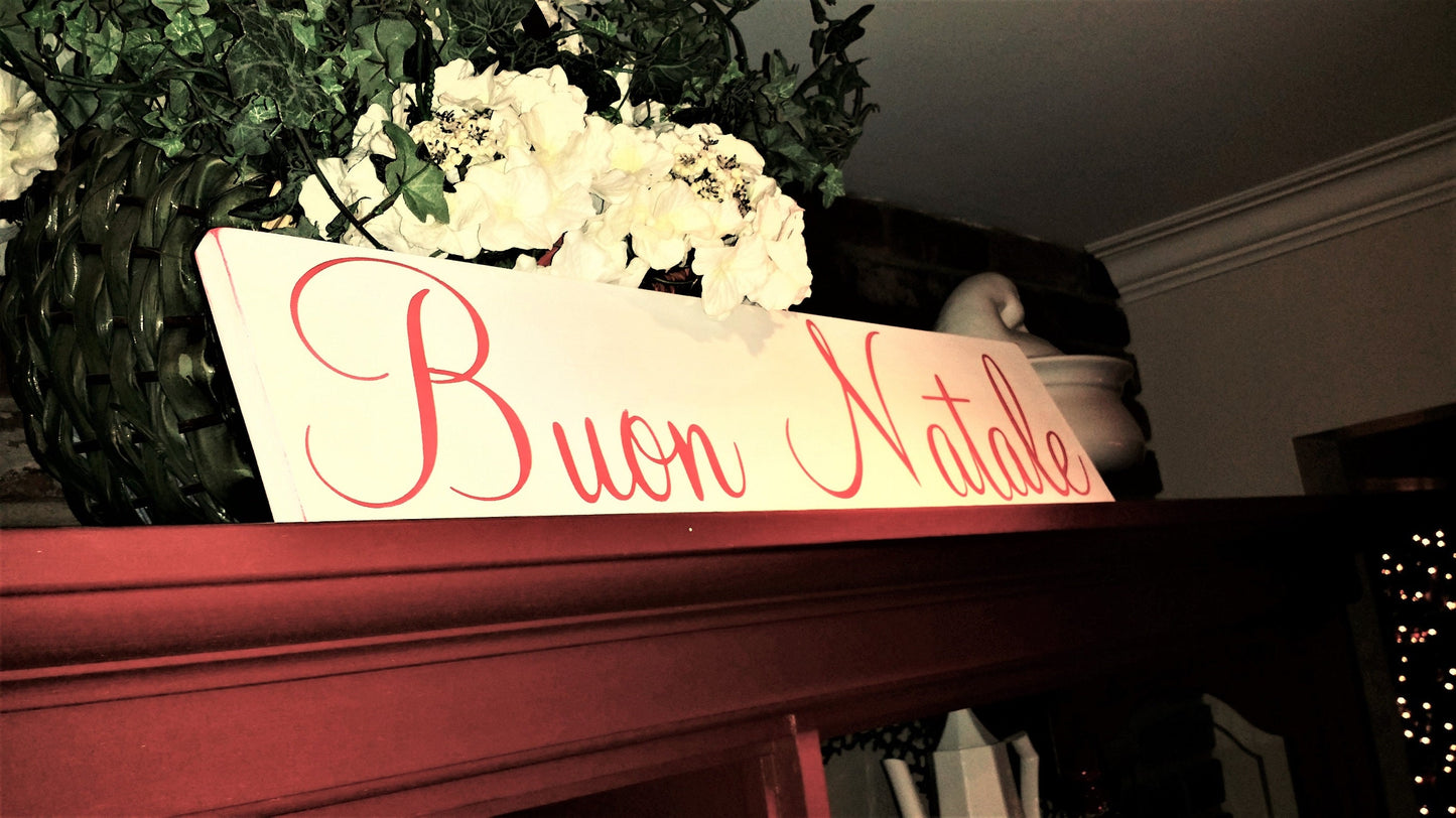 Merry Christmas Sign, Merry Christmas sign wood,  Buon Natale sign,Italian Merry Christmas sign, Italian gifts Christmas,Italian family gift