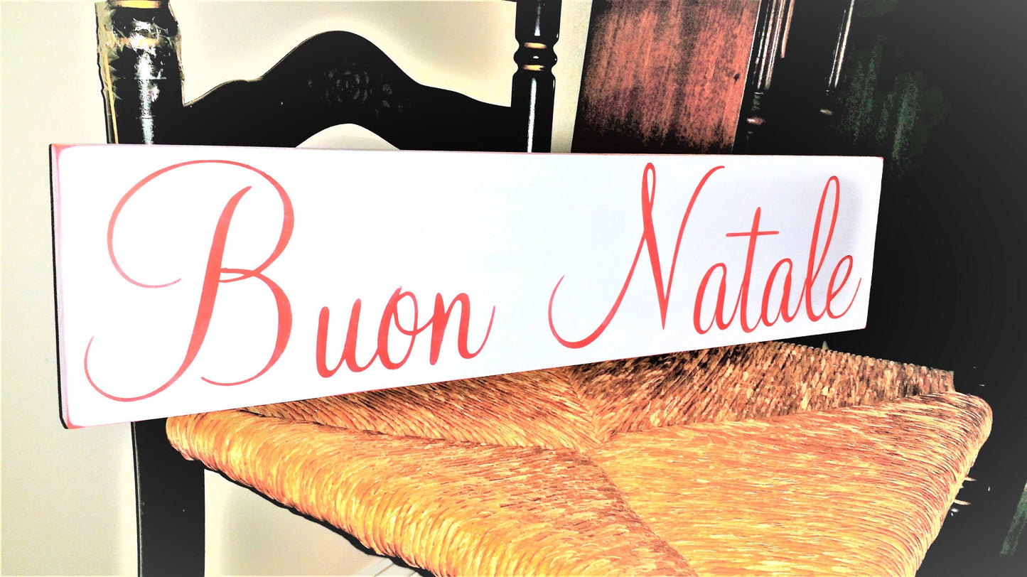 Merry Christmas Sign, Merry Christmas sign wood,  Buon Natale sign,Italian Merry Christmas sign, Italian gifts Christmas,Italian family gift