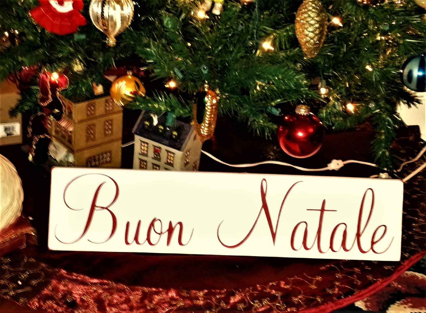 Merry Christmas Sign, Merry Christmas sign wood,  Buon Natale sign,Italian Merry Christmas sign, Italian gifts Christmas,Italian family gift