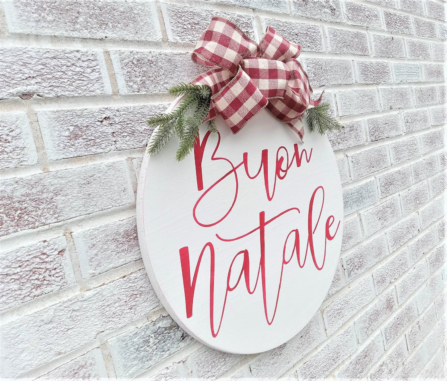 Italian Wall Art, Italian Gifts, Italian wall decor, Buon Natale Sign for front door, Merry Christmas sign, Italian wall art sayings