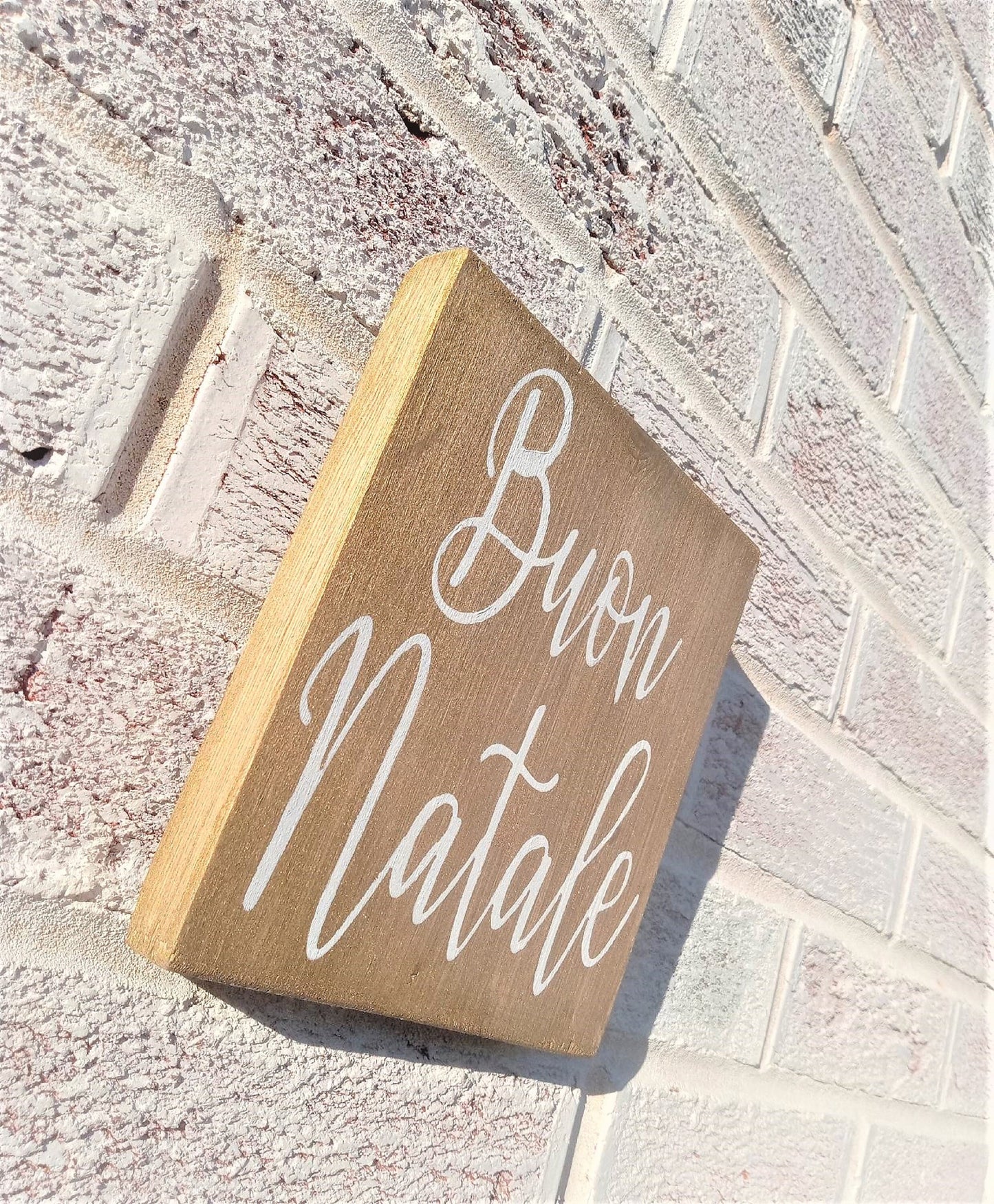 Buon Natale sign, Merry Christmas sign in Italian, Italian Christmas decor, Italian Christmas gifts, Merry Christmas sign for mantle, Italy